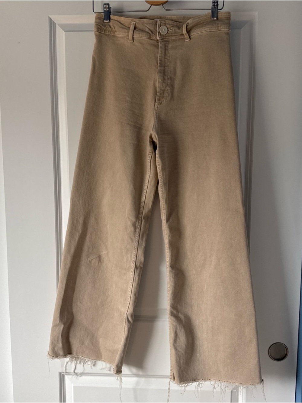 Zara Beige Wide-Leg Jeans